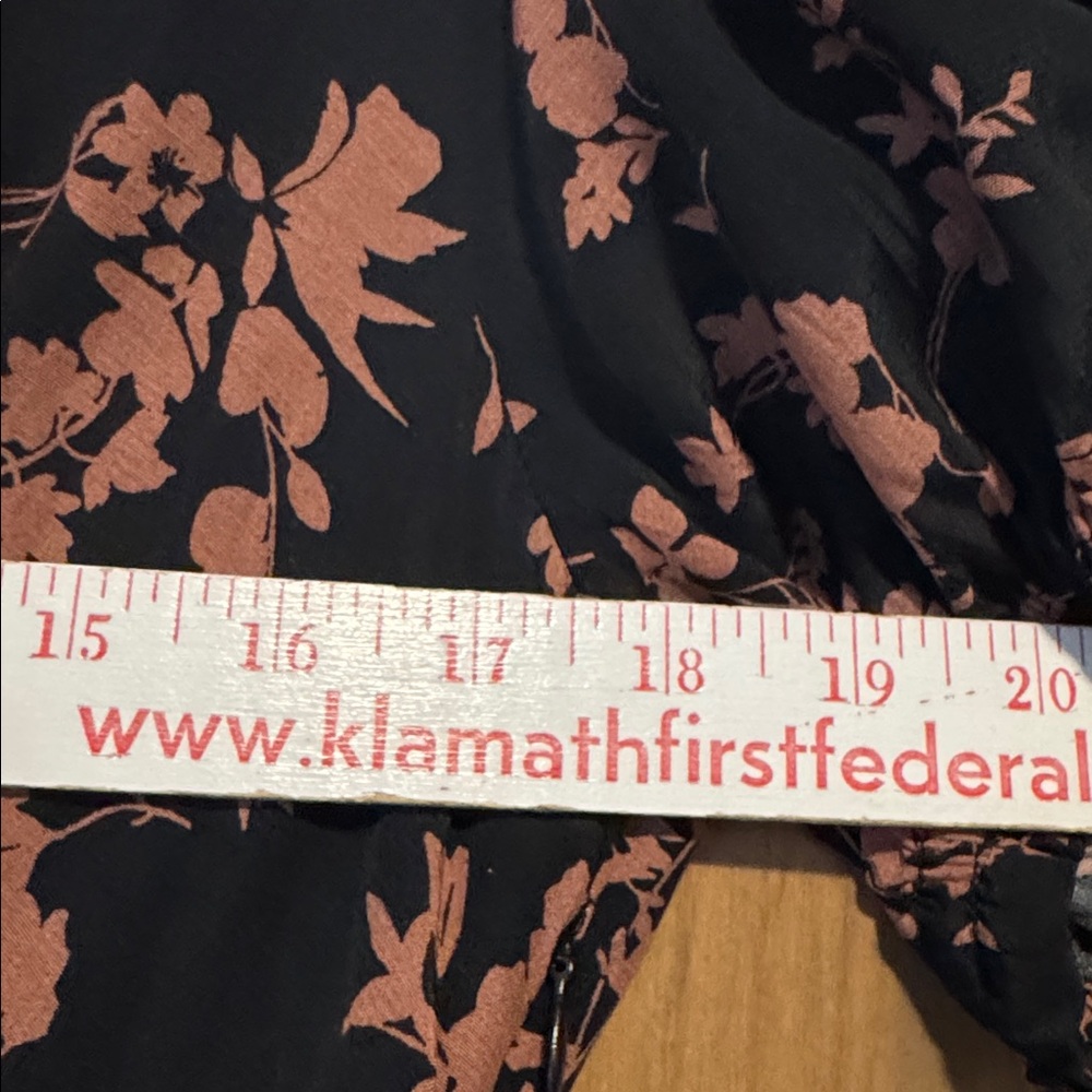 EUC A new day floral Maxi dress Womens M puff sleeve mermaid V Neck career Work - Picture 12 of 13